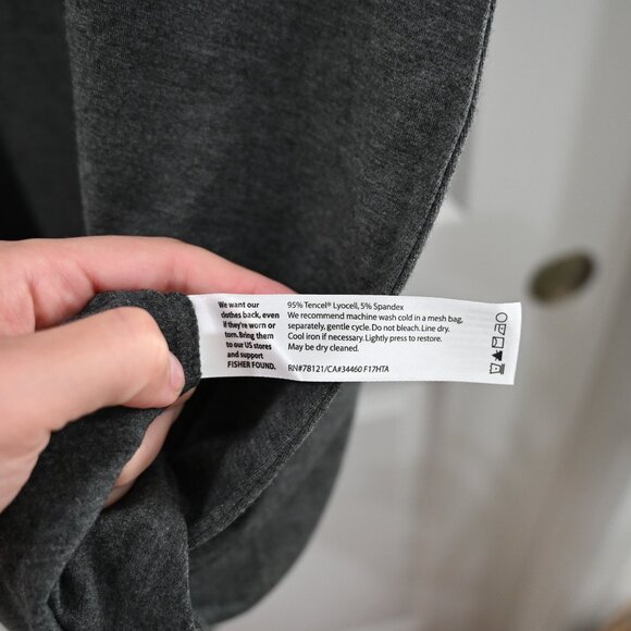 Eileen Fisher Size XL Lightweight Tencel Stretch Jersey Mock Neck Midi Dress NWT - Picture 10 of 11